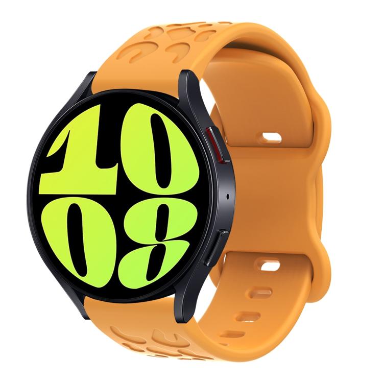 22mm Kalebol Leopard Print Butterfly Buckle Silicone Watch Band(Yellow) - free shipping - PMc TechLife - Order now!