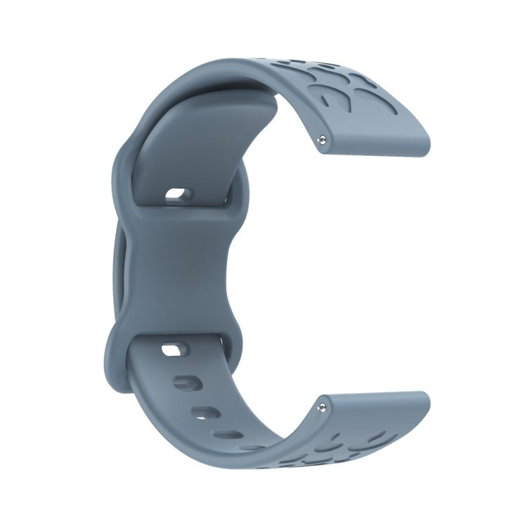 22mm Kalebol Leopard Print Butterfly Buckle Silicone Watch Band(Slate Blue) - free shipping - PMc TechLife - Order now!