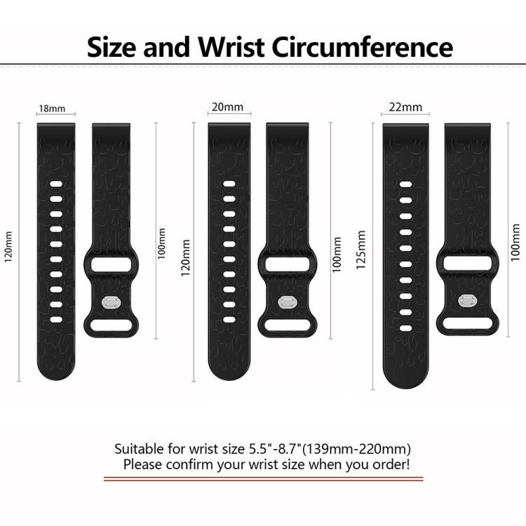 18mm Kalebol Leopard Print Butterfly Buckle Silicone Watch Band(Starlight) - free shipping - PMc TechLife - Order now!