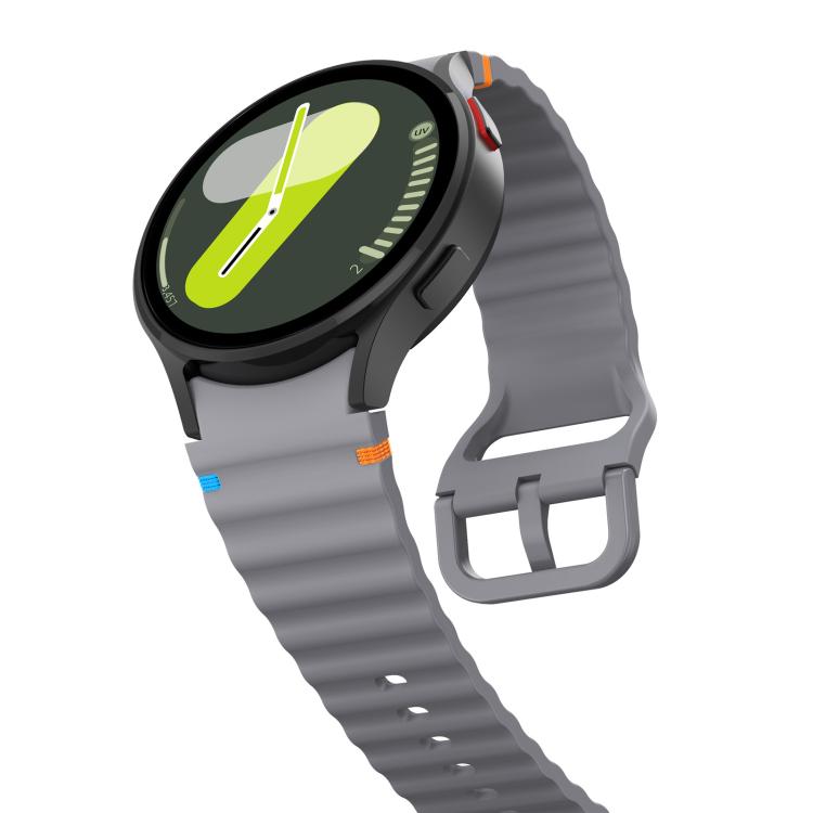 For Samsung Galaxy Watch 7  / 6 / 5 / 4 Kalebol Wave Stitching Silicone Watch Band(Space Grey) - free shipping - PMc TechLife - Order now!