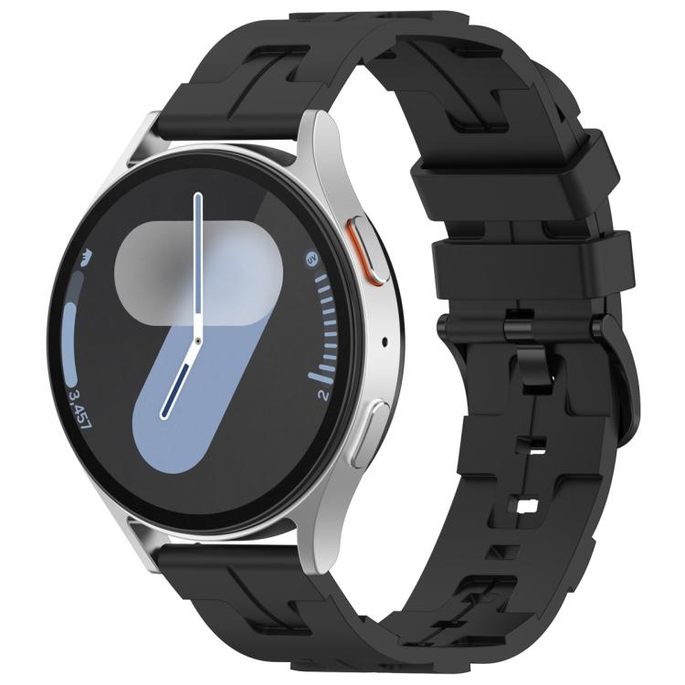 20mm Kalebol Solid Color Black Buckle Round Tail Silicone Watch Band(Black) - free shipping - PMc TechLife - Order now!