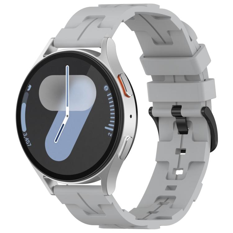 20mm Kalebol Solid Color Black Buckle Round Tail Silicone Watch Band(Grey) - free shipping - PMc TechLife - Order now!