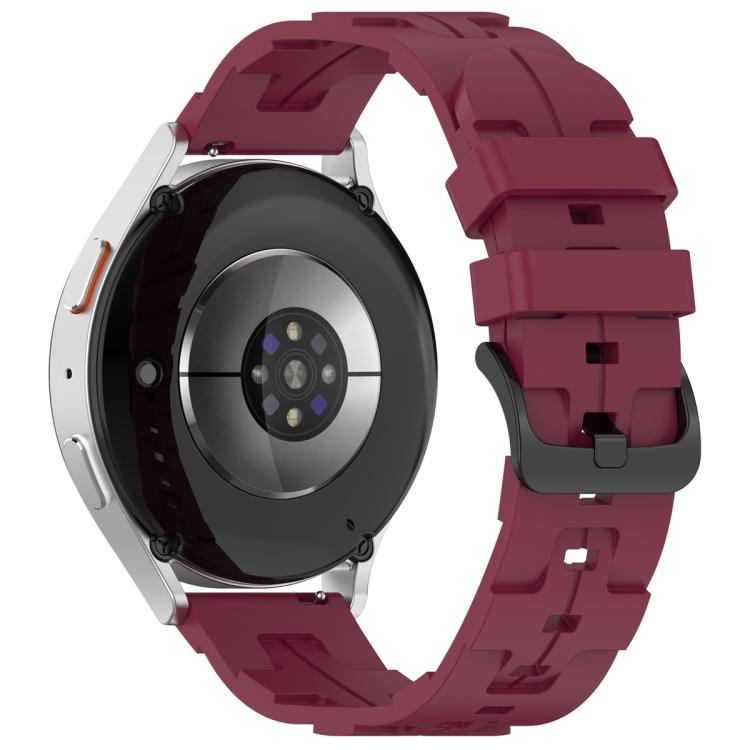 20mm Kalebol Solid Color Black Buckle Round Tail Silicone Watch Band(Wine Red) - free shipping - PMc TechLife - Order now!
