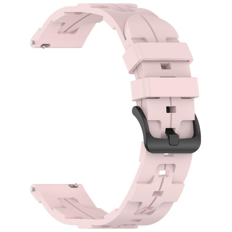 20mm Kalebol Solid Color Black Buckle Round Tail Silicone Watch Band(Rose Pink) - free shipping - PMc TechLife - Order now!