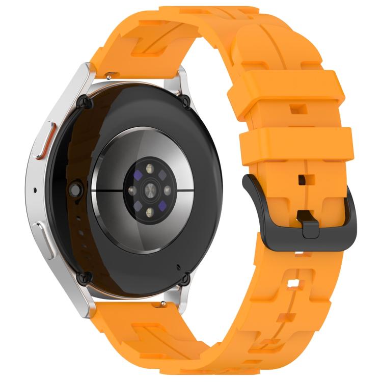 22mm Kalebol Solid Color Black Buckle Round Tail Silicone Watch Band(Yellow) - free shipping - PMc TechLife - Order now!