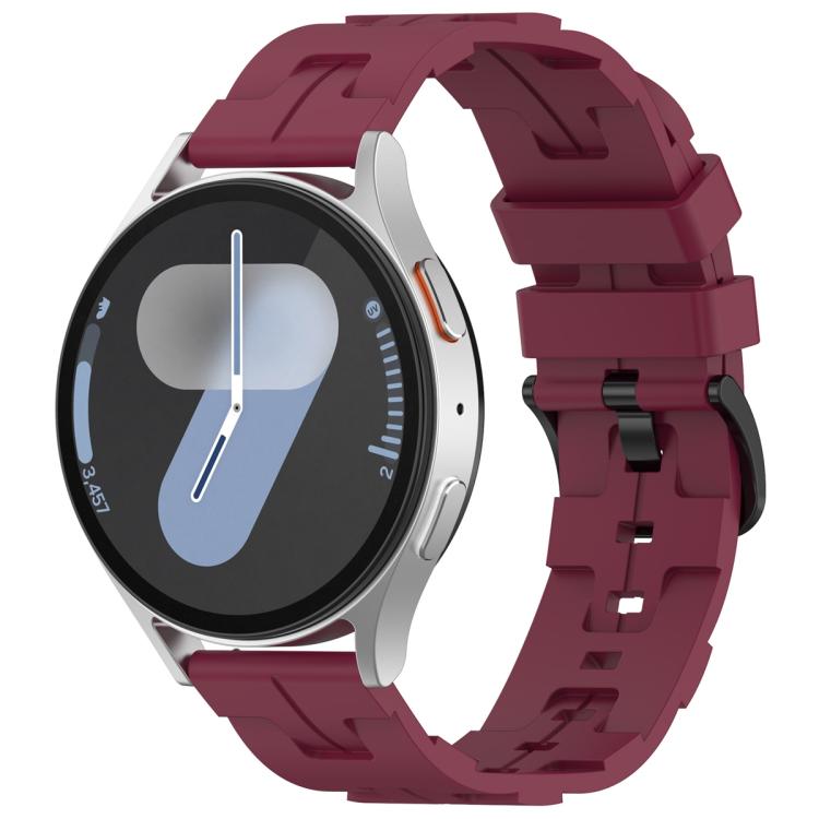 22mm Kalebol Solid Color Black Buckle Round Tail Silicone Watch Band(Wine Red) - free shipping - PMc TechLife - Order now!