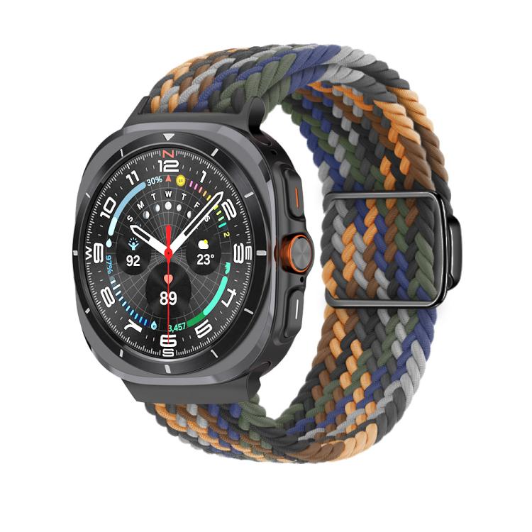 For Samsung Galaxy Watch Ultra 47mm Kalebol Braided Loop Magnetic Black Buckle Watch Band(Camouflage) - free shipping - PMc TechLife - Order now!