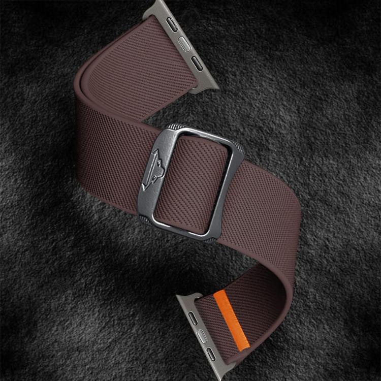 For Apple Watch 46mm / 49mm / 45mm / 44mm Kalebol Bull Bead Buckle Elastic Nylon Watch Band(Smoky Purple) - free shipping - PMc TechLife - Order now!