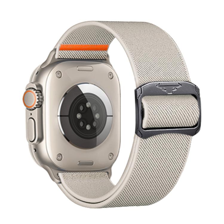 For Apple Watch 42mm / 41mm / 40mm / 38mm Kalebol Bull Bead Buckle Elastic Nylon Watch Band(Starlight) - free shipping - PMc TechLife - Order now!