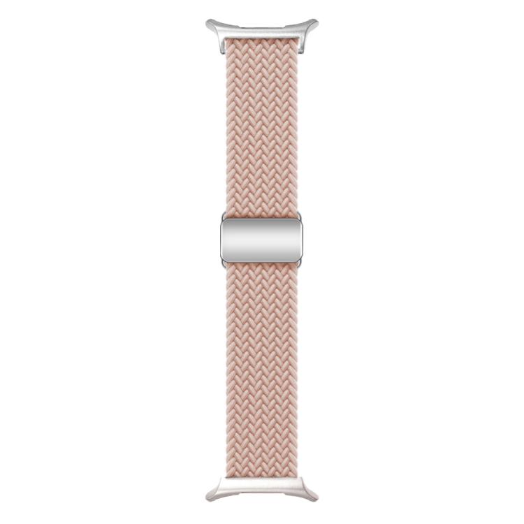 For Samsung Galaxy Watch Ultra 47mm Kalebol Braided Loop Magnetic Silver Buckle Watch Band(Pink Sand) - free shipping - PMc TechLife - Order now!