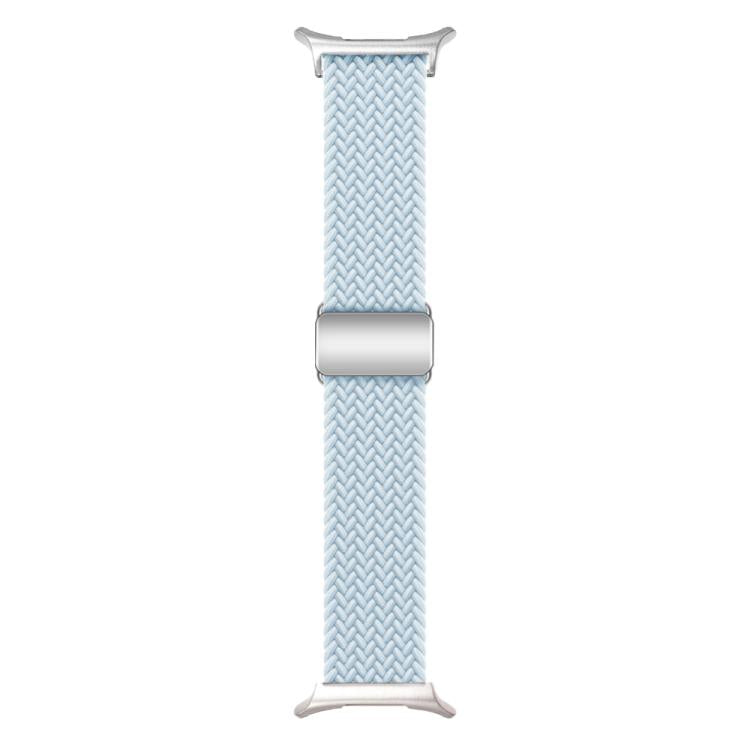 For Samsung Galaxy Watch Ultra 47mm Kalebol Braided Loop Magnetic Silver Buckle Watch Band(Fog Blue) - free shipping - PMc TechLife - Order now!