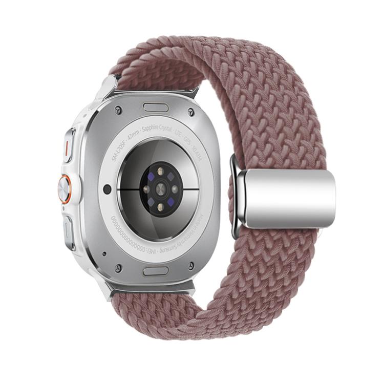 For Samsung Galaxy Watch Ultra 47mm Kalebol Braided Loop Magnetic Silver Buckle Watch Band(Smoky Purple) - free shipping - PMc TechLife - Order now!