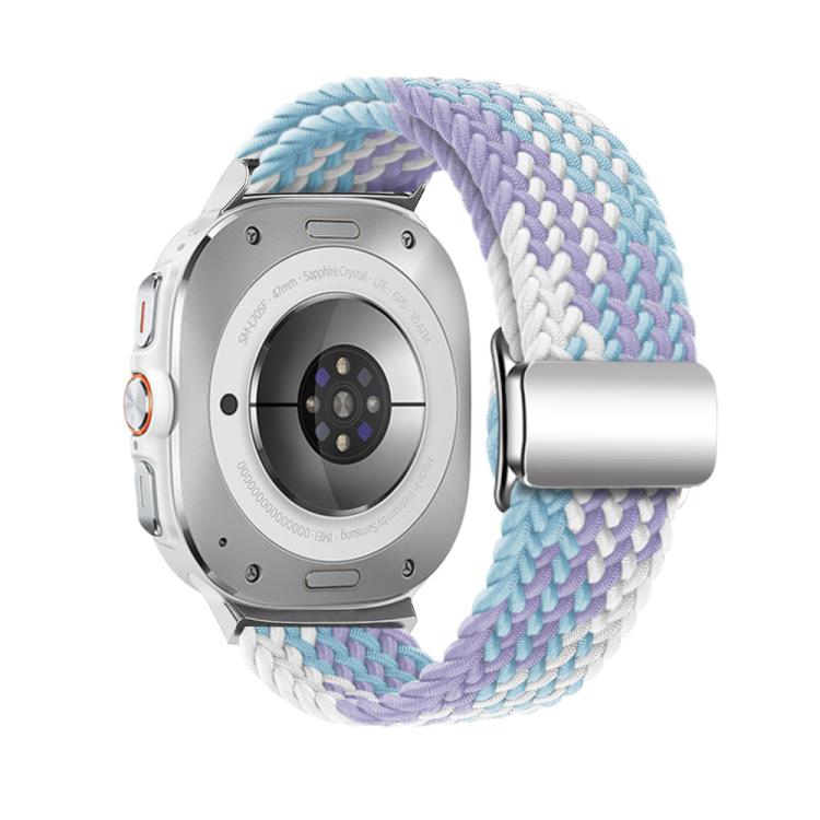 For Samsung Galaxy Watch Ultra 47mm Kalebol Braided Loop Magnetic Silver Buckle Watch Band(Violet) - free shipping - PMc TechLife - Order now!