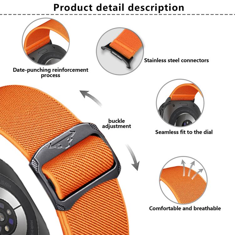 For Samsung Galaxy Watch Ultra 47mm Kalebol Elastic Nylon Watch Band(Black) - free shipping - PMc TechLife - Order now!