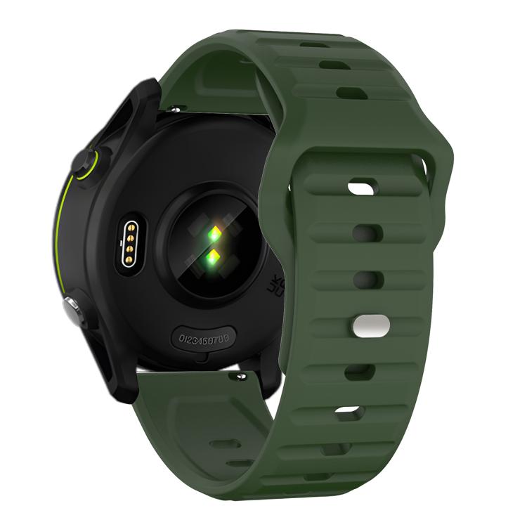 20mm Kalebol Wave Pattern Studded Buckle Silicone Watch Band(Army Green) - free shipping - PMc TechLife - Order now!