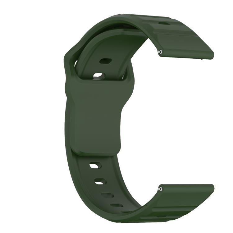 20mm Kalebol Wave Pattern Studded Buckle Silicone Watch Band(Army Green) - free shipping - PMc TechLife - Order now!