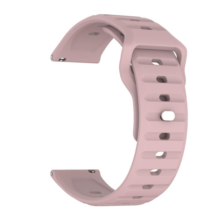 20mm Kalebol Wave Pattern Studded Buckle Silicone Watch Band(Rose Pink) - 20mm Bands by Kalebol | Online Shopping South Africa | PMc TechLife | Buy Now Pay Later Mobicred