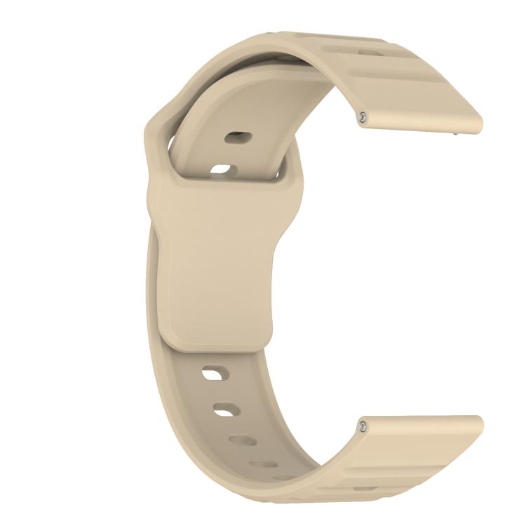20mm Kalebol Wave Pattern Studded Buckle Silicone Watch Band(Cream Color) - free shipping - PMc TechLife - Order now!
