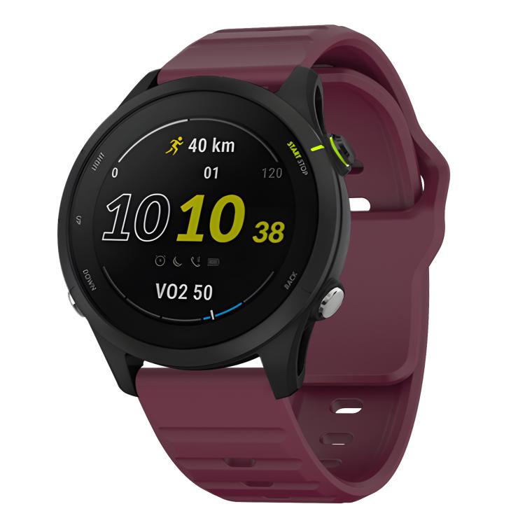 22mm Kalebol Wave Pattern Studded Buckle Silicone Watch Band(Wine Red) - 22mm Bands by Kalebol | Online Shopping South Africa | PMc TechLife | Buy Now Pay Later Mobicred