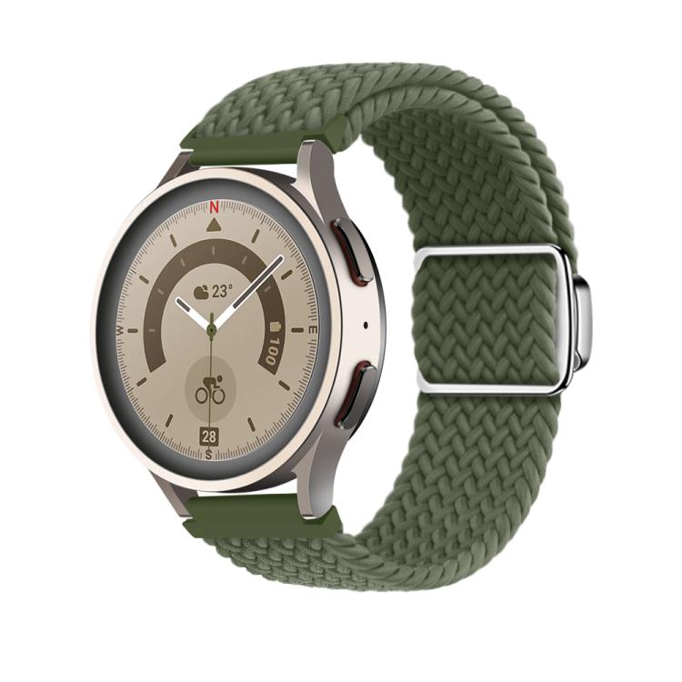 20mm Kalebol Nylon Braided Loop Magnetic Buckle Watch Band(Dark Olive Gree) - free shipping - PMc TechLife - Order now!
