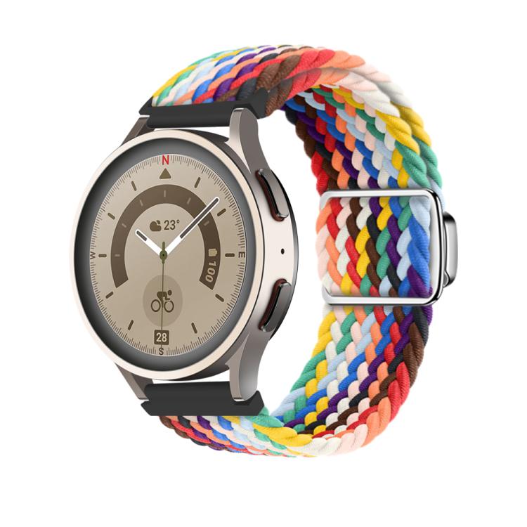 20mm Kalebol Nylon Braided Loop Magnetic Buckle Watch Band(Official Rainbow) - free shipping - PMc TechLife - Order now!
