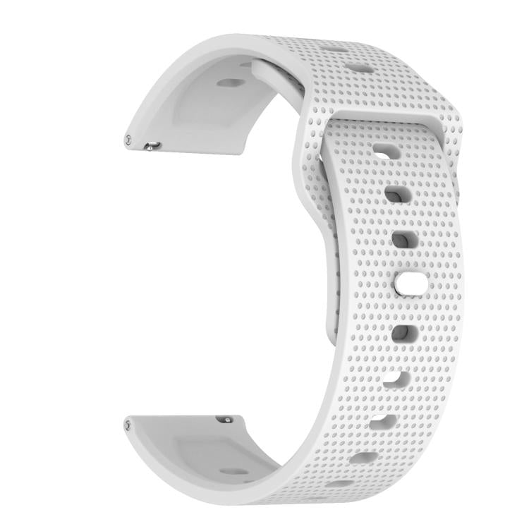20mm Kalebol Dot Studded Buckle Silicone Watch Band(White) - 20mm Bands by Kalebol | Online Shopping South Africa | PMc TechLife | Buy Now Pay Later Mobicred