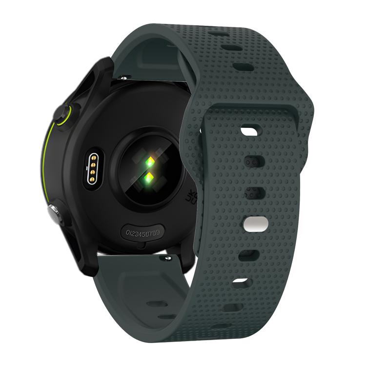 20mm Kalebol Dot Studded Buckle Silicone Watch Band(Dark Green) - 20mm Bands by Kalebol | Online Shopping South Africa | PMc TechLife | Buy Now Pay Later Mobicred