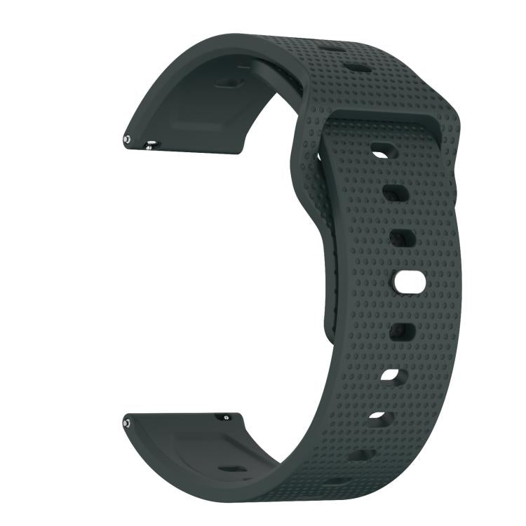 20mm Kalebol Dot Studded Buckle Silicone Watch Band(Dark Green) - 20mm Bands by Kalebol | Online Shopping South Africa | PMc TechLife | Buy Now Pay Later Mobicred
