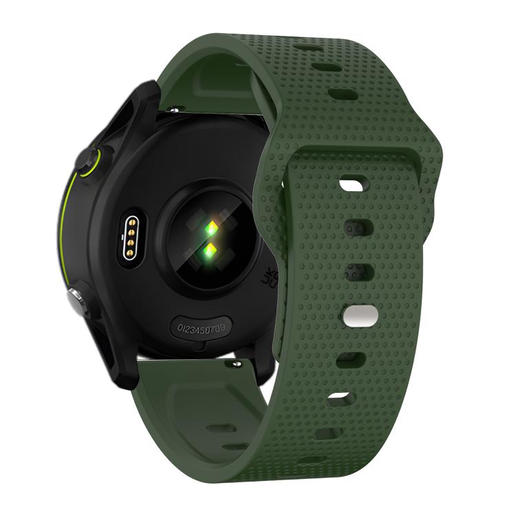 20mm Kalebol Dot Studded Buckle Silicone Watch Band(Army Green) - 20mm Bands by Kalebol | Online Shopping South Africa | PMc TechLife | Buy Now Pay Later Mobicred