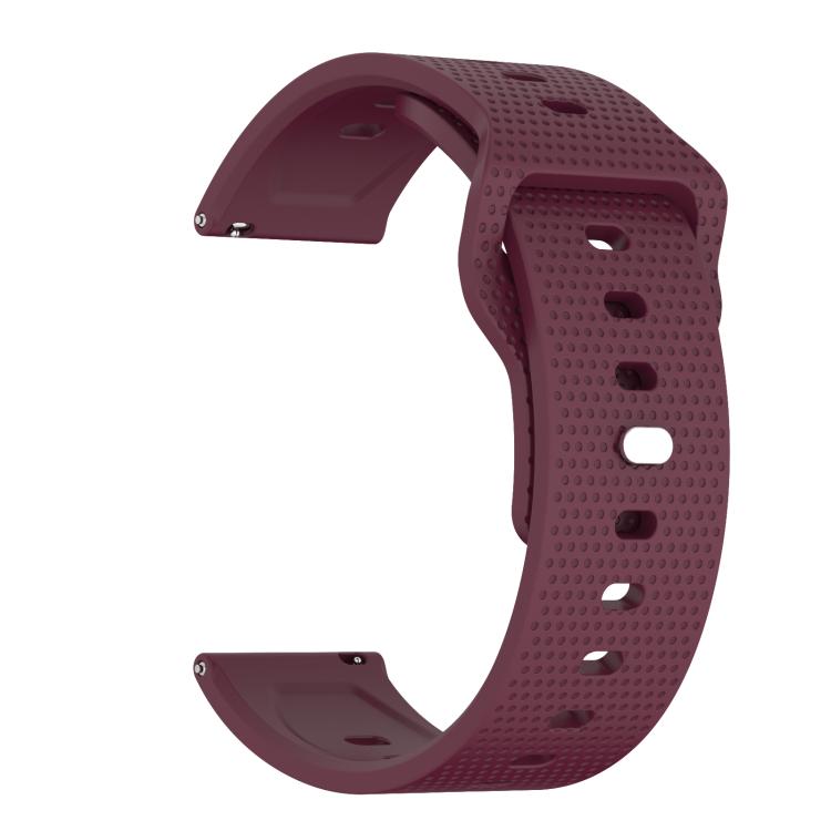 22mm Kalebol Dot Studded Buckle Silicone Watch Band(Wine Red) - free shipping - PMc TechLife - Order now!