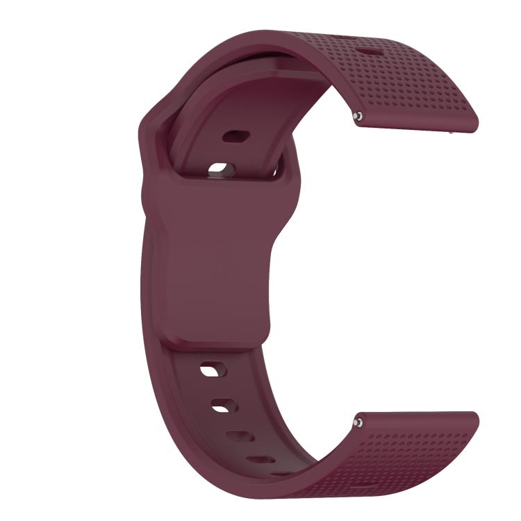 22mm Kalebol Dot Studded Buckle Silicone Watch Band(Wine Red) - free shipping - PMc TechLife - Order now!