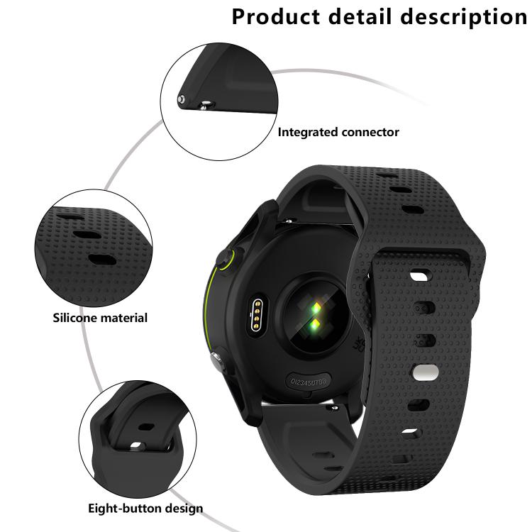 20mm Kalebol Dot Studded Buckle Silicone Watch Band(Black) - 20mm Bands by Kalebol | Online Shopping South Africa | PMc TechLife | Buy Now Pay Later Mobicred