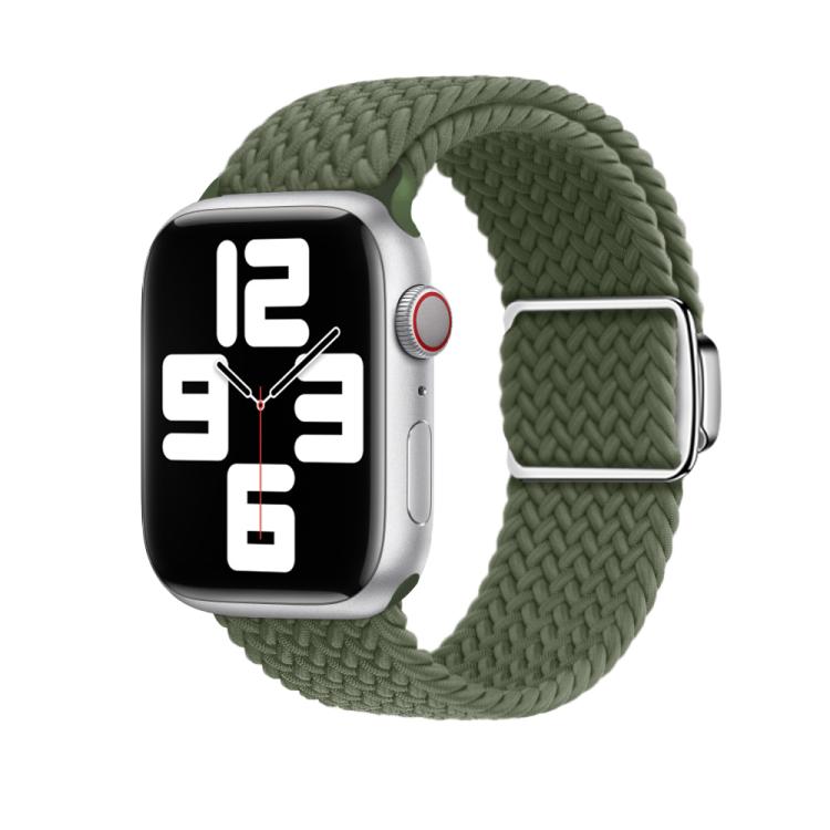 For Apple Watch 42mm / 41mm / 40mm / 38mm Kalebol Nylon Loop Magnetic Buckle Watch Band(Dark Olive) - free shipping - PMc TechLife - Order now!