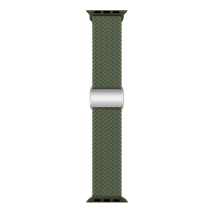 For Apple Watch 42mm / 41mm / 40mm / 38mm Kalebol Nylon Loop Magnetic Buckle Watch Band(Dark Olive) - free shipping - PMc TechLife - Order now!