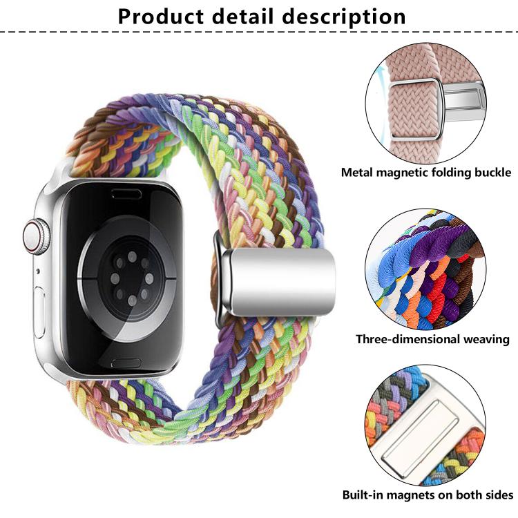 For Apple Watch 42mm / 41mm / 40mm / 38mm Kalebol Nylon Loop Magnetic Buckle Watch Band(Pink Sand) - free shipping - PMc TechLife - Order now!