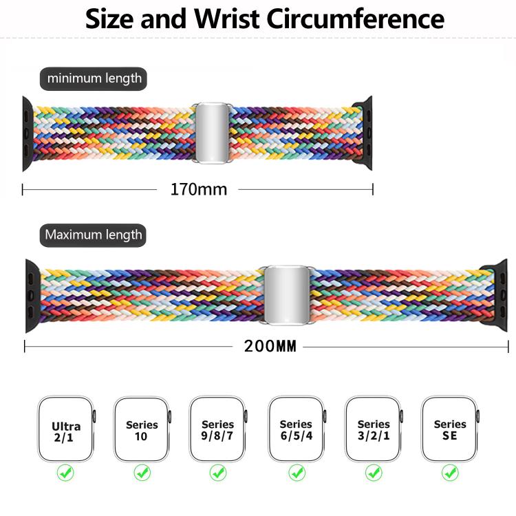 For Apple Watch 42mm / 41mm / 40mm / 38mm Kalebol Nylon Loop Magnetic Buckle Watch Band(Camo Colorful) - free shipping - PMc TechLife - Order now!