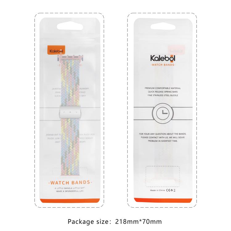 For Apple Watch 46mm / 49mm / 45mm / 44mm Kalebol Nylon Loop Magnetic Buckle Watch Band(Colorful) - free shipping - PMc TechLife - Order now!