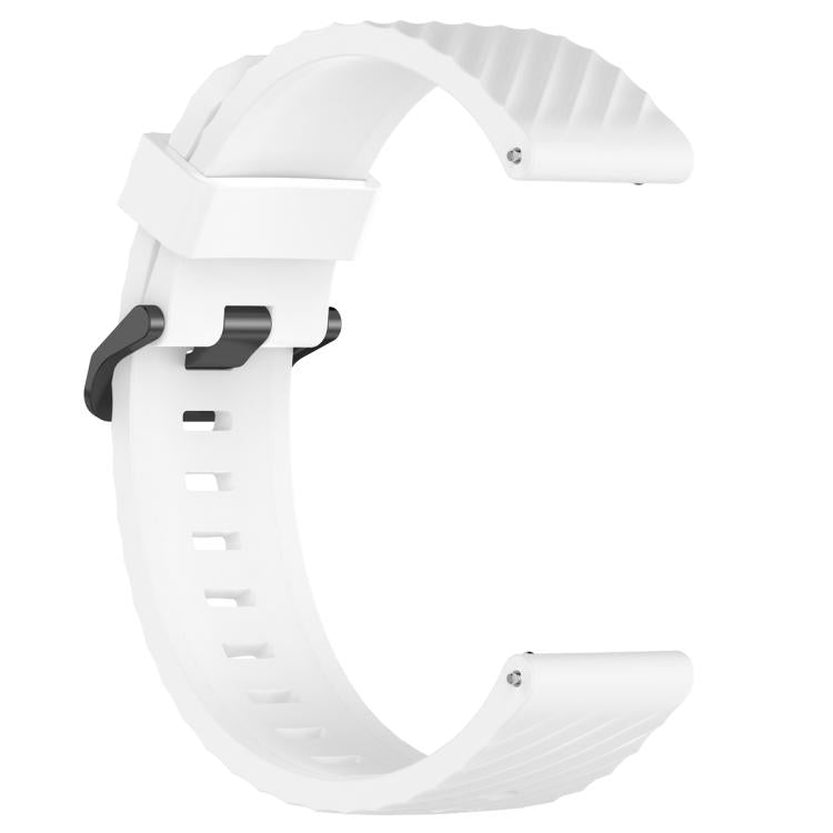 20mm Kalebol Steel Buckle Spruce Silicone Watch Band(White) - 20mm Bands by Kalebol | Online Shopping South Africa | PMc TechLife | Buy Now Pay Later Mobicred