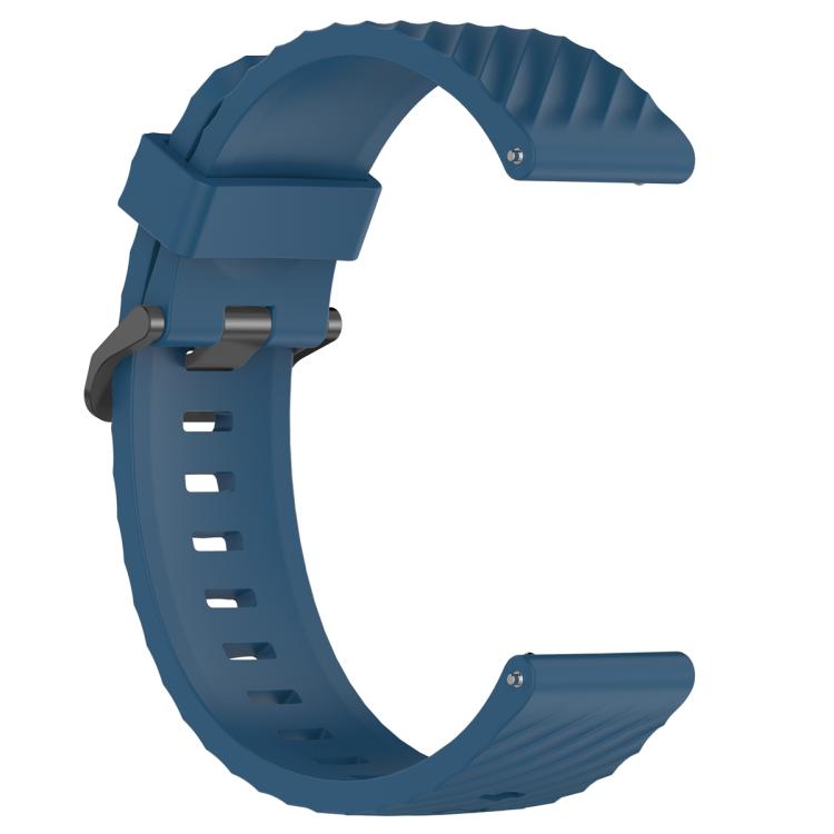 20mm Kalebol Steel Buckle Spruce Silicone Watch Band(Dark Blue) - free shipping - PMc TechLife - Order now!