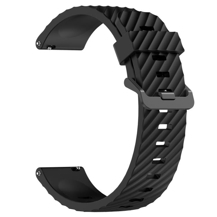 20mm Kalebol Steel Buckle Spruce Silicone Watch Band(Black) - free shipping - PMc TechLife - Order now!
