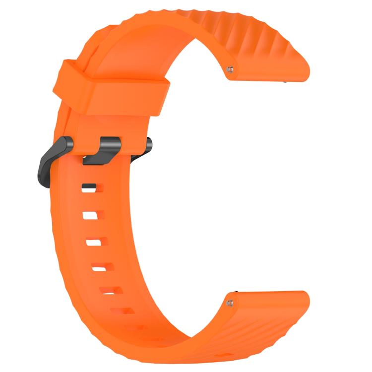 20mm Kalebol Steel Buckle Spruce Silicone Watch Band(Orange) - free shipping - PMc TechLife - Order now!