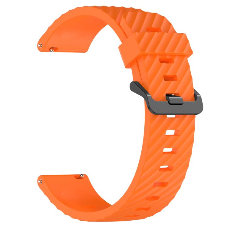 20mm Kalebol Steel Buckle Spruce Silicone Watch Band(Orange) - free shipping - PMc TechLife - Order now!