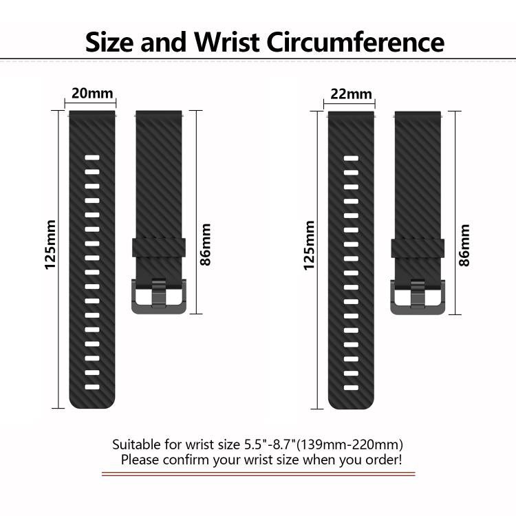 20mm Kalebol Steel Buckle Spruce Silicone Watch Band(Orange) - free shipping - PMc TechLife - Order now!