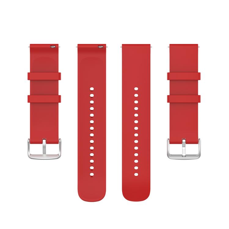 20mm Kalebol Round Tail Silicone Watch Band(Red) - 20mm Bands by Kalebol | Online Shopping South Africa | PMc TechLife | Buy Now Pay Later Mobicred