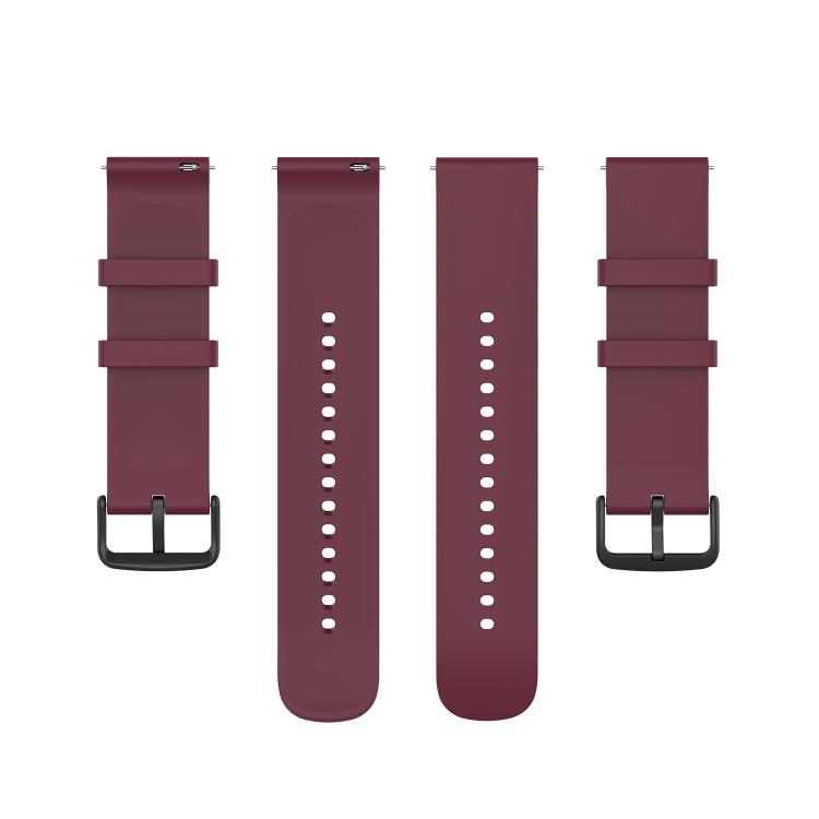 20mm Kalebol Round Tail Silicone Watch Band(Wine Red) - 20mm Bands by Kalebol | Online Shopping South Africa | PMc TechLife | Buy Now Pay Later Mobicred