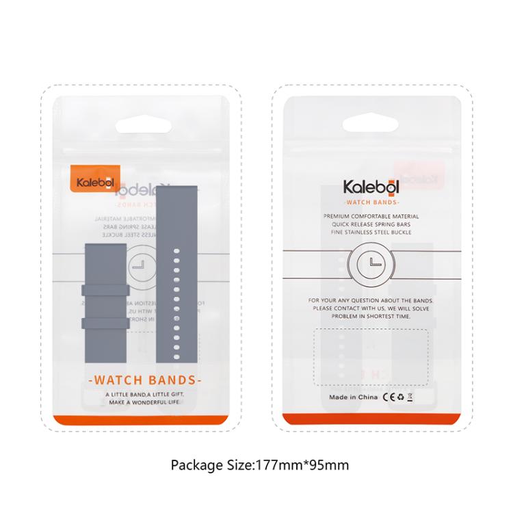 20mm Kalebol Round Tail Silicone Watch Band(White) - 20mm Bands by Kalebol | Online Shopping South Africa | PMc TechLife | Buy Now Pay Later Mobicred