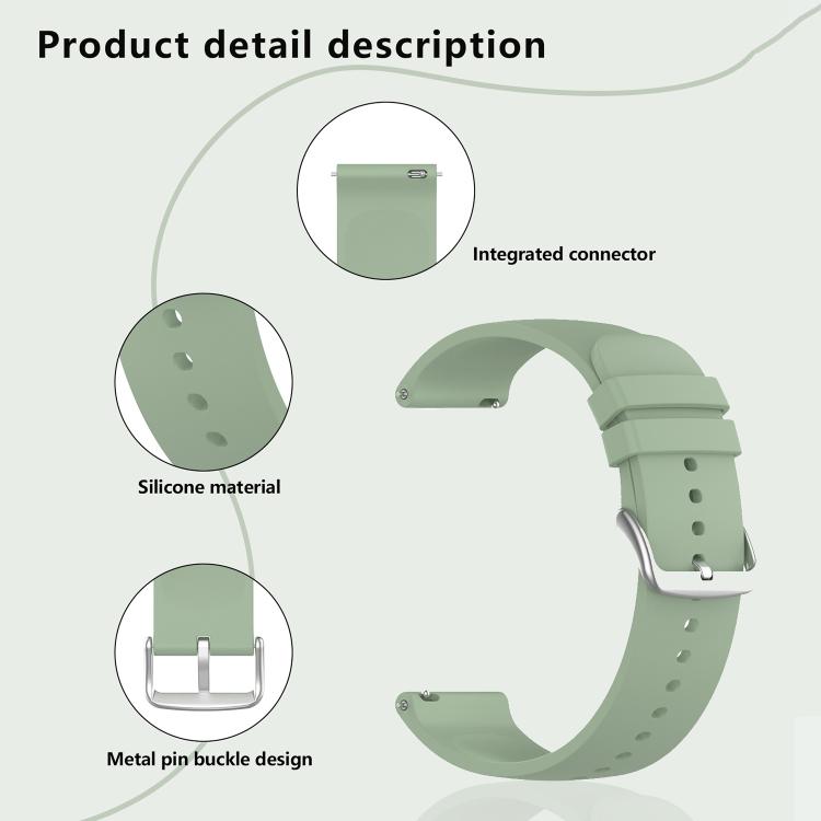 22mm Kalebol Round Tail Silicone Watch Band(Ice Green) - free shipping - PMc TechLife - Order now!