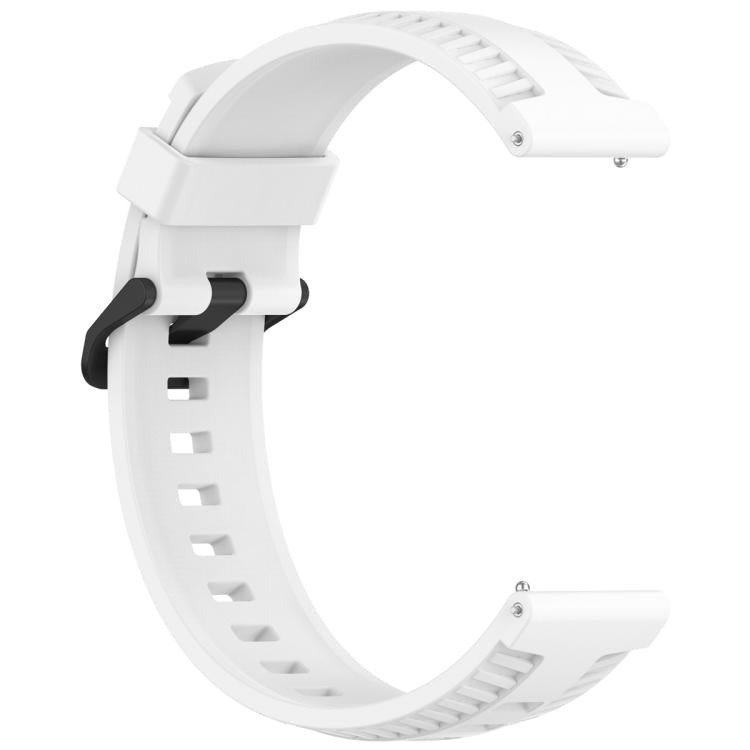 20mm Kalebol Black Buckle Tire Pattern Silicone Watch Band(White) - 20mm Bands by Kalebol | Online Shopping South Africa | PMc TechLife | Buy Now Pay Later Mobicred