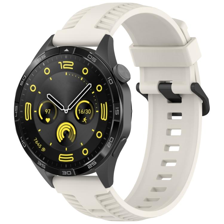 20mm Kalebol Black Buckle Tire Pattern Silicone Watch Band(Starlight) - 20mm Bands by Kalebol | Online Shopping South Africa | PMc TechLife | Buy Now Pay Later Mobicred
