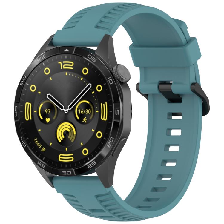 20mm Kalebol Black Buckle Tire Pattern Silicone Watch Band(Rock Blue) - free shipping - PMc TechLife - Order now!